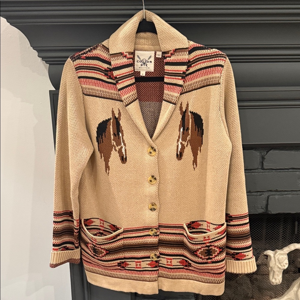 Ladies Western cardigan sweater